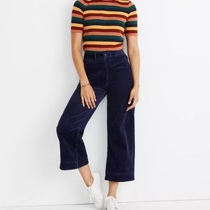 Emmett Wide-Leg Crop Pants in Corduroy